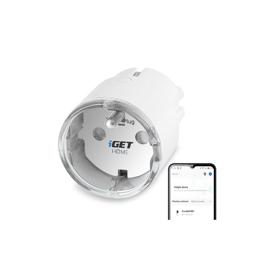 Tomada inteligente Wi-Fi Tuya com medição de consumo 3680W/230V