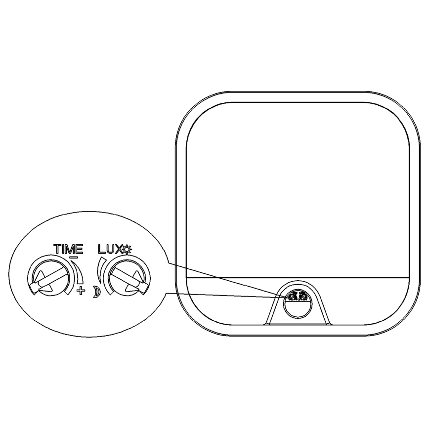 Top Light - Aplique de parede LED para exterior com sensor de movimento e sensor crepuscular BARI LED/20W/230V 4000K IP65