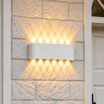 Top Light - Aplique de parede exterior LED RAY LED/10W/230V 3000/4000/6500K IP54 branco