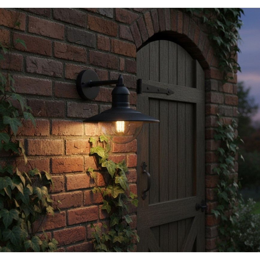Top Light - Aplique de parede exterior VERONA 1xE27/12W/230V IP44 preto