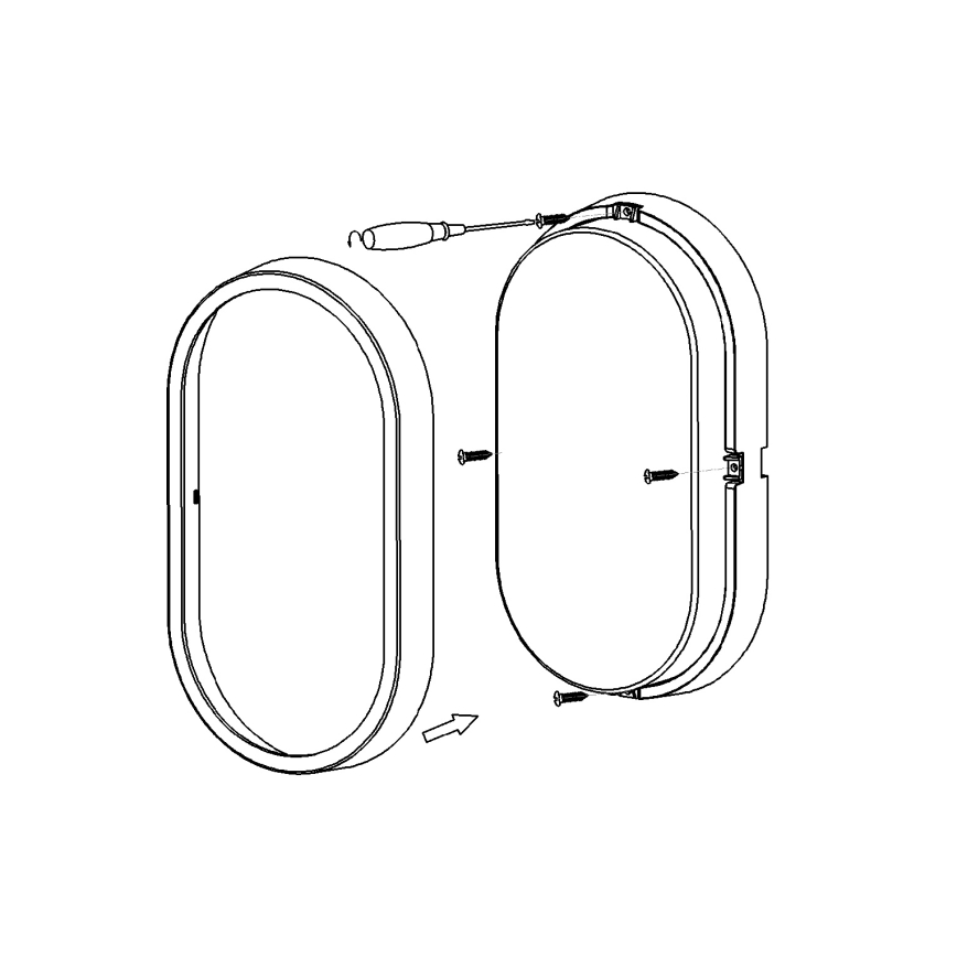 Top Light - Aplique de parede LED para exterior BARI LED/15W/230V 4000K IP54