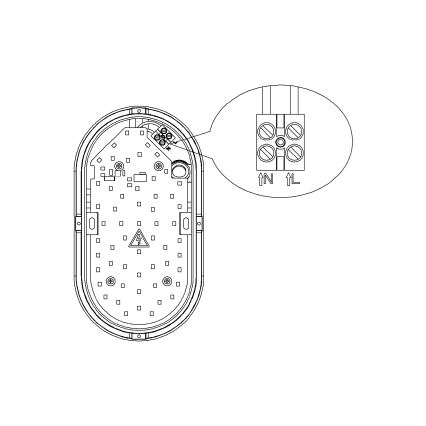 Top Light - Aplique de parede LED para exterior BARI LED/15W/230V 4000K IP54