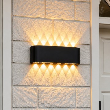 Top Light - Aplique de parede LED para exterior RAY LED/10W/230V 3000/4000/6500K IP54 preto