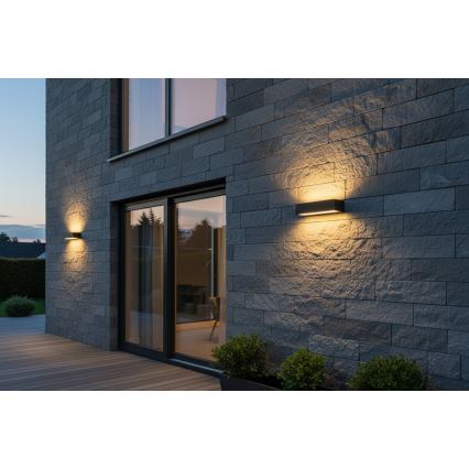 Top Light - Aplique de parede LED para exterior IMOLA LED/10W/230V 3000/4000/6000K IP54 17 cm preto