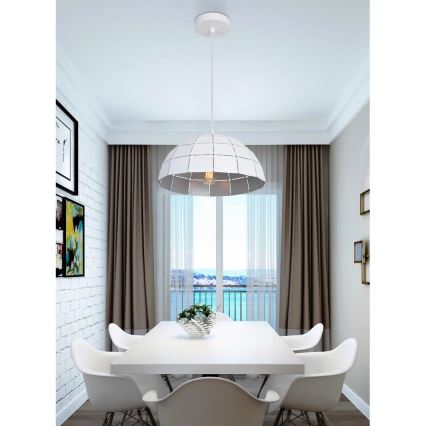 Top Light Apolo 30B - Candelabro suspenso APOLO 1xE27/40W/230V branco/prateado