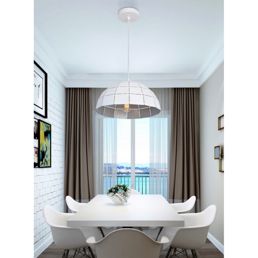 Top Light Apolo 30B - Candelabro suspenso APOLO 1xE27/40W/230V branco/prateado