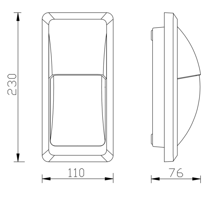 Top Light Avila D - Iluminação de parede exterior LED AVILA LED/12W/230V IP65