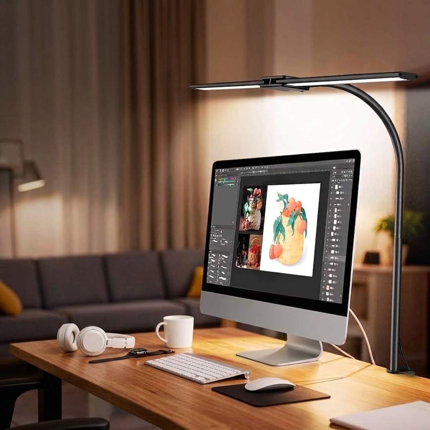 Top Light - Candeeiro de mesa LED dimerizável com clipe LYRA LED/18W/230V 3000-6500K preto