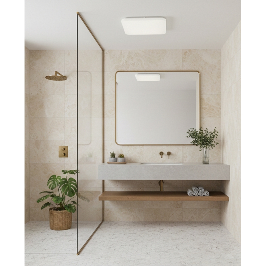 Top Light - Candeeiro de teto LED para casa de banho DUNAJ LED/18W/230V 3000/4000/6500K IP44 27,5x27,5 cm branco