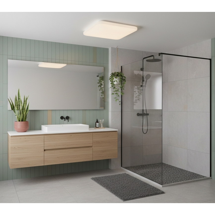 Top Light - Candeeiro de tecto LED para casa de banho DUNAJ LED/48W/230V 3000/4000/6500K IP44 48x48 cm branco