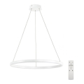 Top Light - Candelabro suspenso LED com regulação SATURN LED/30W/230V 3000-6500K branco + controlo remoto