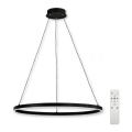 Top Light - Candelabro suspenso LED com regulação SATURN LED/30W/230V 3000-6500K preto + controlo remoto
