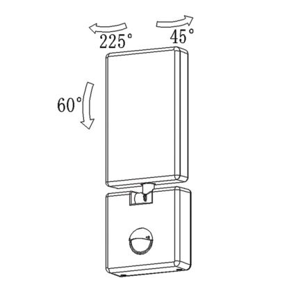 Top Light Faro C PIR - Refletor LED com sensor FARO LED/15W/230V IP65 preto