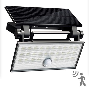 Top Light - Holofote LED solar de parede com sensor HELEON PRO LED/8W/3,7V IP65 4000K 2600 mAh