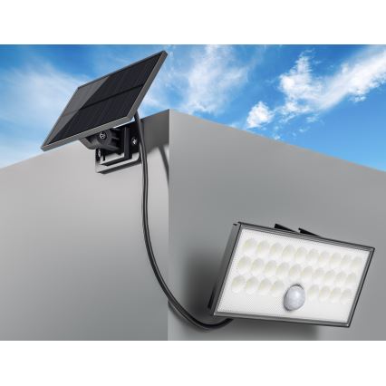 Top Light - Holofote LED solar de parede com sensor HELEON VARIO LED/8W/3,7V IP65 4000K 2200 mAh + comando