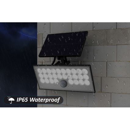 Top Light - Holofote LED solar de parede com sensor HELEON VARIO LED/8W/3,7V IP65 4000K 2200 mAh + comando