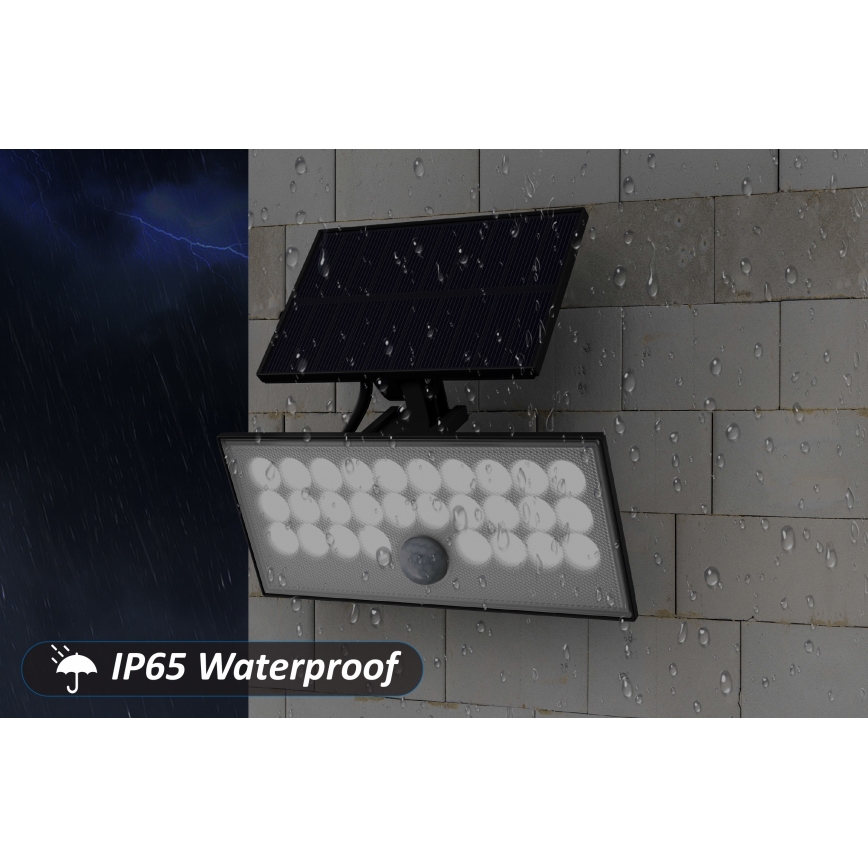 Top Light - Holofote LED solar de parede com sensor HELEON VARIO LED/8W/3,7V IP65 4000K 2200 mAh + comando