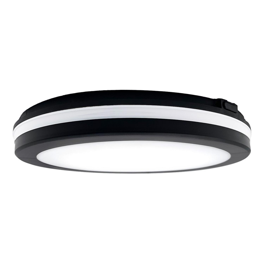 Top Light - Iluminação de casa de banho LED COMET LED/24W/230V 3000/4000/6500K IP54 diâmetro 30 cm preto