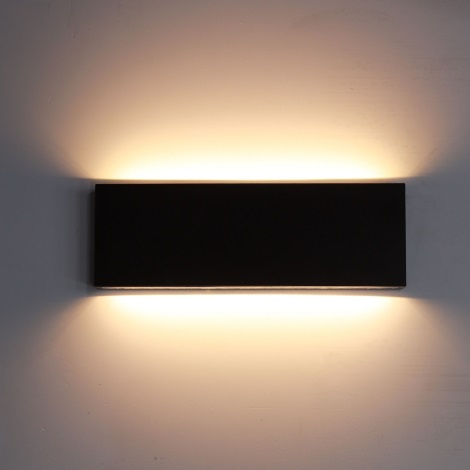 Top Light - Iluminação de parede exterior LED OBLIGO LED/12W/230V IP65 preto