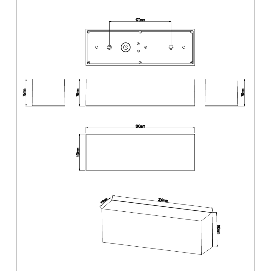 Top Light - Iluminação de parede para casa de banho LED BOXTER LED/12W/230V IP65 4000K