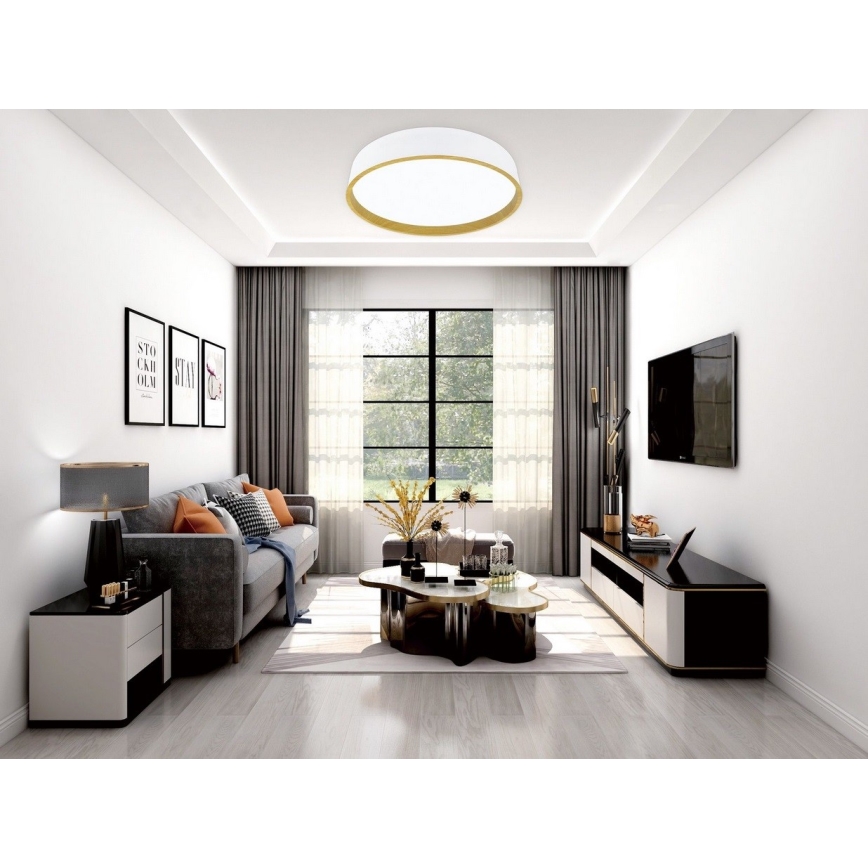 Top Light - Iluminação de teto LED com regulação DEKOR LED/51W/230V diâmetro 40 cm 3000-6500K+ controlo remoto