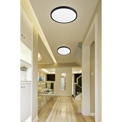 Top Light - Iluminação de teto LED com regulação REVIT LED/70W/230V 3000-6500K diâmetro 75 cm preto + controlo remoto