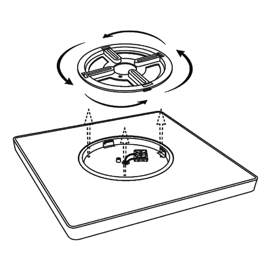 Top Light - Iluminação de teto LED com regulação REVIT LED/50W/230V 3000-6500K 50x50 cm branco + comando