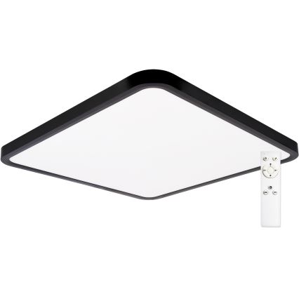 Top Light - Iluminação de teto LED com regulação REVIT LED/50W/230V 3000-6500K 50x50 cm preto + comando