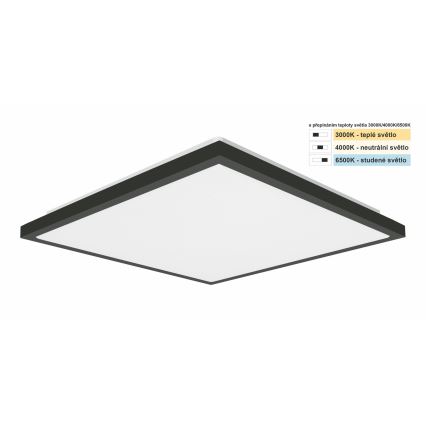Top Light - Iluminação de teto para casa de banho LED ONYX LED/24W/230V IP44 3000/4000/6500K 38x38 cm preto