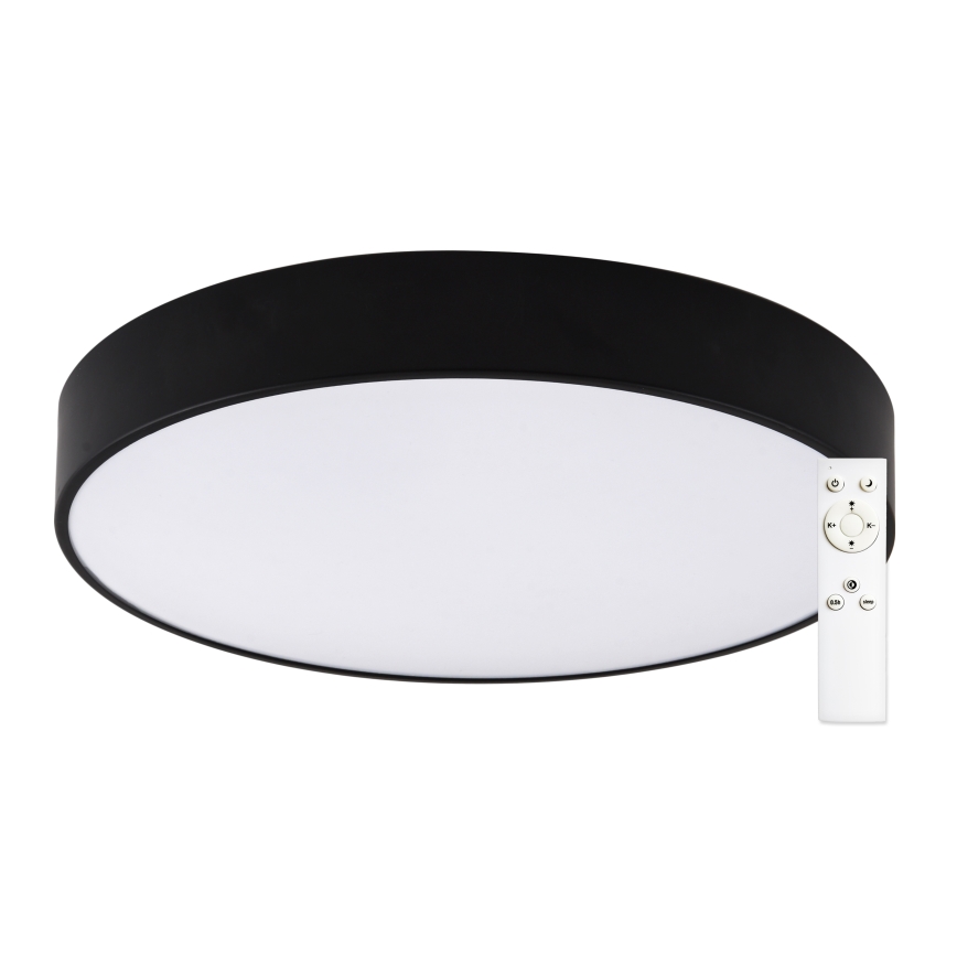 Top Light - Iluminação de teto para casa de banho LED com regulação PETAL LED/48W/230V IP44 3000-6500K diâmetro 48 cm preto + comando