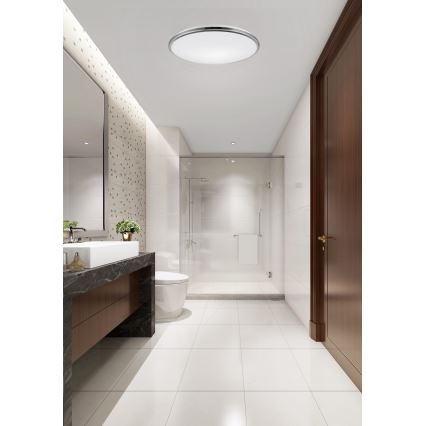 Top Light - Iluminação de teto para casa de banho LED SILVER LED/10W/230V IP44 3000/4000/6500K diâmetro 29 cm cromado brilhante