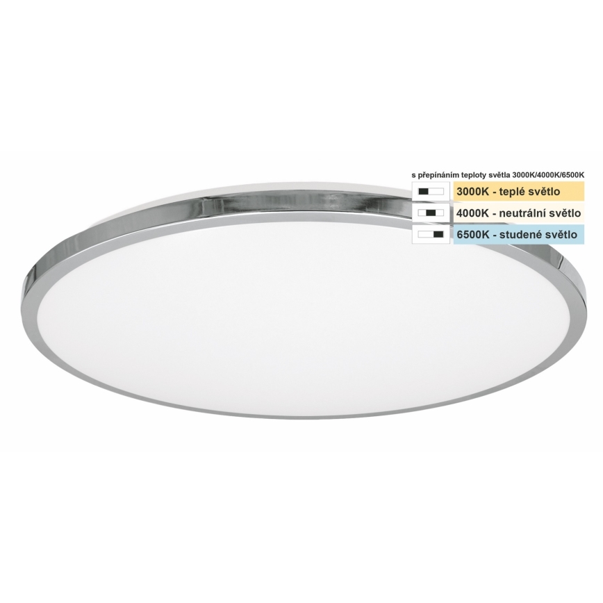 Top Light - Iluminação de teto para casa de banho LED SILVER LED/18W/230V IP44 3000/4000/6500K diâmetro 34 cm cromado brilhante