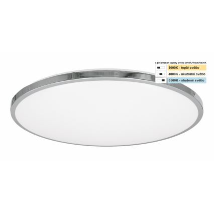 Top Light - Iluminação de teto para casa de banho LED SILVER LED/24W/230V IP44 3000/4000/6500K diâmetro 39 cm cromado brilhante