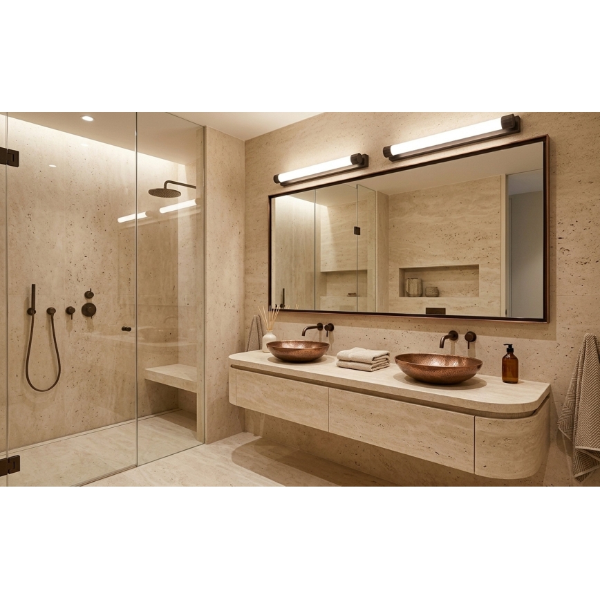 Top Light - Iluminação LED para espelho de casa de banho TURIA LED/8W/230V 3000/4000/6500K IP44 40 cm preto