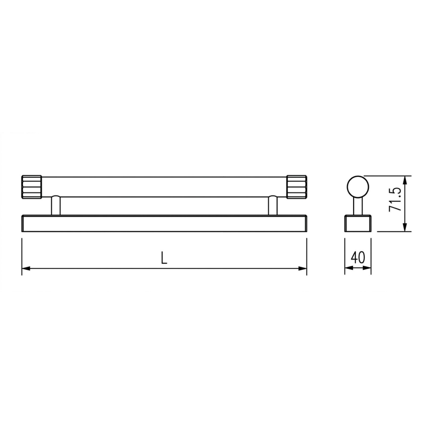 Top Light - Iluminação LED para espelho de casa de banho TURIA LED/8W/230V 3000/4000/6500K IP44 40 cm preto