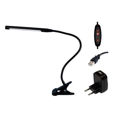Top Light Lara C - Candeeiro com clipe LED com regulação LARA USB LED/5W/230V