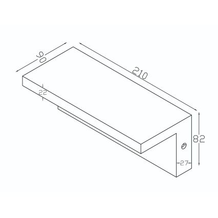 Top Light - Aplique de parede LED para exterior ELON LED/10W/230V 3000/4000/6000K IP54 preto