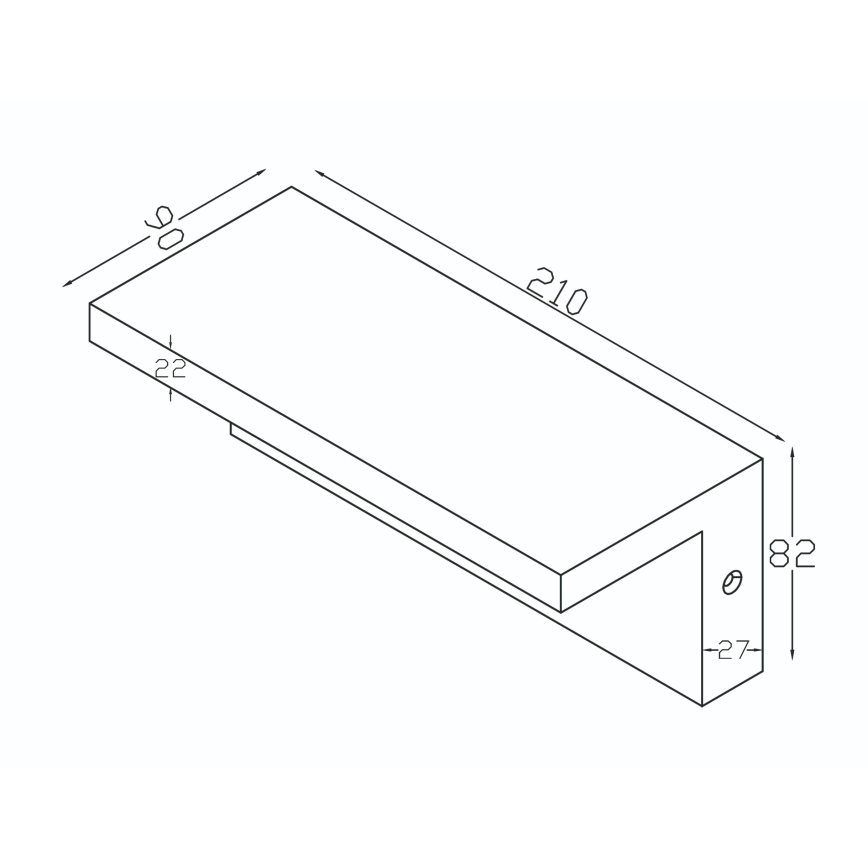 Top Light - Aplique de parede LED para exterior ELON LED/10W/230V 3000/4000/6000K IP54 preto