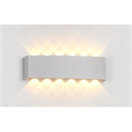 Top Light - Aplique de parede exterior LED RAY LED/10W/230V 3000/4000/6500K IP54 branco
