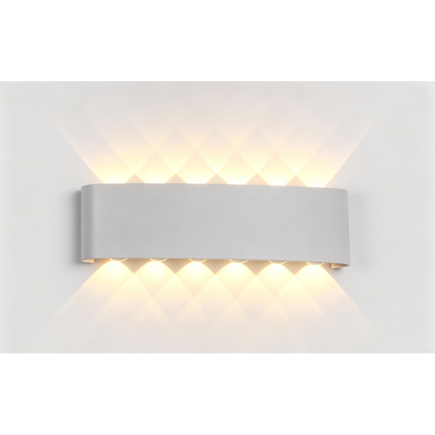 Top Light - Aplique de parede exterior LED RAY LED/10W/230V 3000/4000/6500K IP54 branco