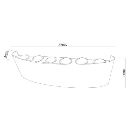 Top Light - Aplique de parede exterior LED RAY LED/10W/230V 3000/4000/6500K IP54 branco