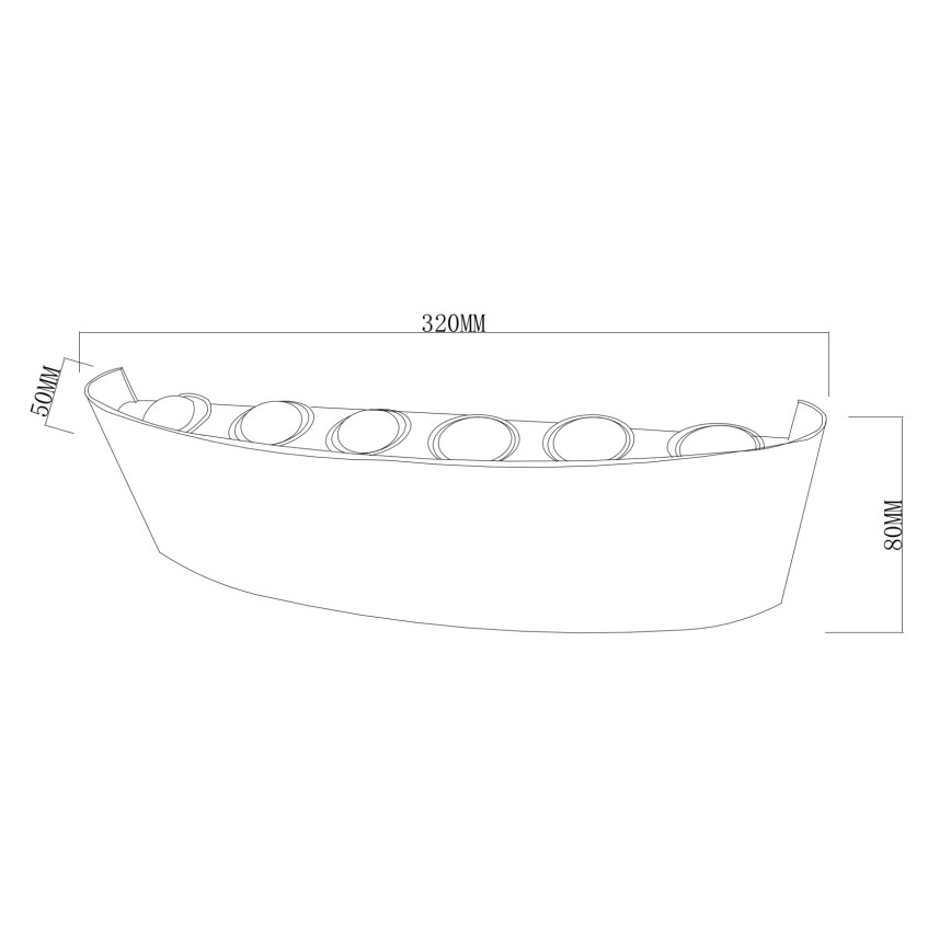 Top Light - Aplique de parede exterior LED RAY LED/10W/230V 3000/4000/6500K IP54 branco