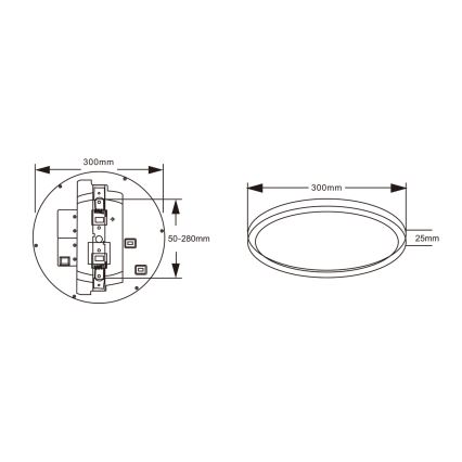 Top Light - Plafon LED com sensor de movimento REVIT LED/12/18/24W/230V 3000/4000/6500K Ø 30 cm branco