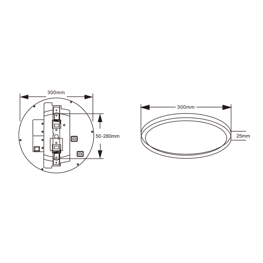 Top Light - Plafon LED com sensor de movimento REVIT LED/12/18/24W/230V 3000/4000/6500K Ø 30 cm branco