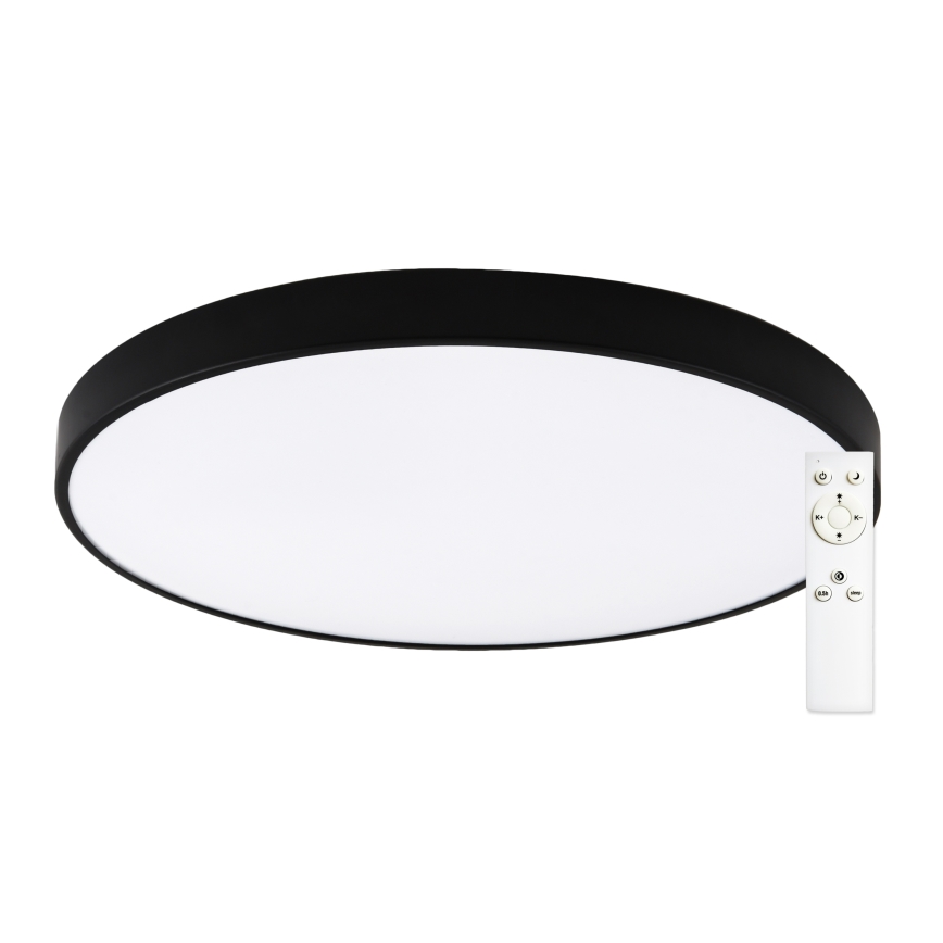 Top Light - Luminária de teto para casa de banho dimerizável PETAL LED/60W/230V 3000-6500K IP44 Ø 59 cm preta + comando remoto