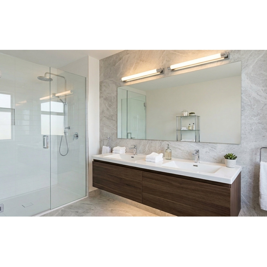 Top Light - Iluminação LED para espelho de casa de banho TURIA LED/8W/230V 3000/4000/6500K IP44 40 cm cromado brilhante