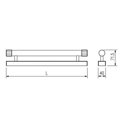 Top Light - Iluminação LED para espelho de casa de banho TURIA LED/8W/230V 3000/4000/6500K IP44 40 cm cromado brilhante