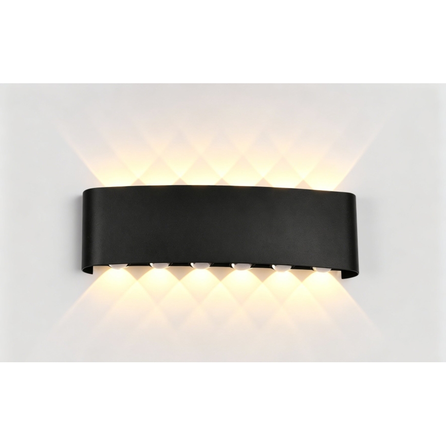 Top Light - Aplique de parede LED para exterior RAY LED/10W/230V 3000/4000/6500K IP54 preto
