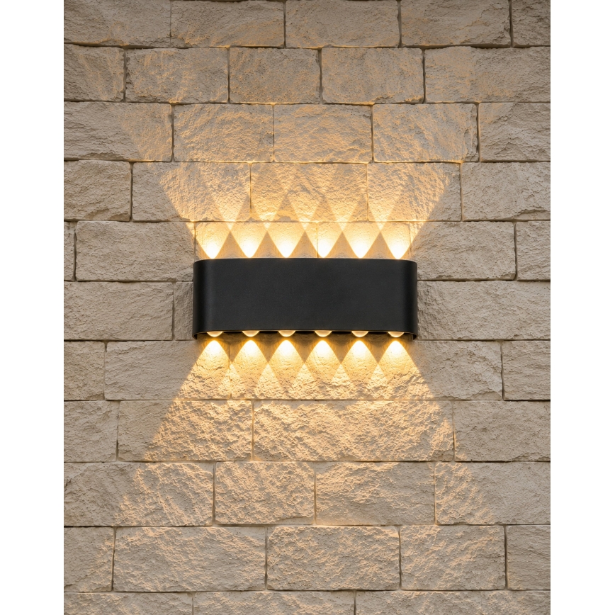 Top Light - Aplique de parede LED para exterior RAY LED/10W/230V 3000/4000/6500K IP54 preto