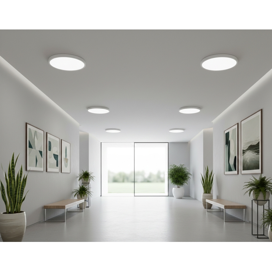 Top Light - Luminária de teto LED com sensor de movimento REVIT LED/9/12/18W/230V 3000/4000/6500K diâmetro 23 cm branca